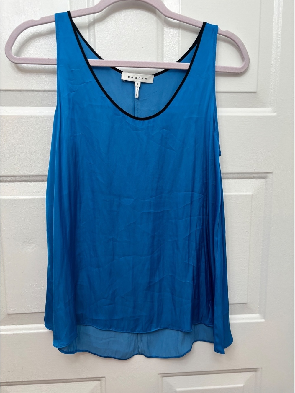 Sandro blue sleeveless tank top size 1 US 4